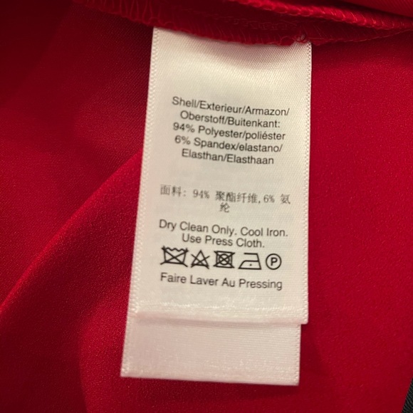 DKNY Red Wrap Midi Dress - Picture 7 of 8